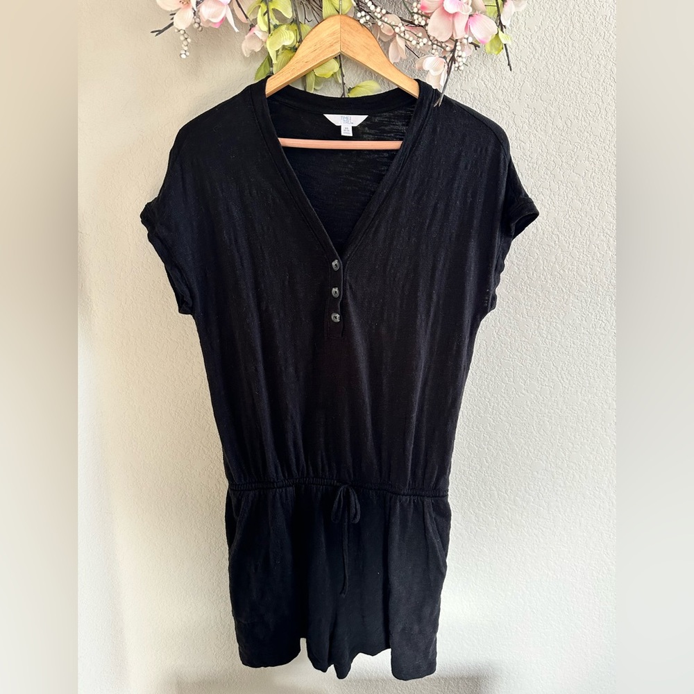 Time & Tru black short sleeve romper size XS-fitsM